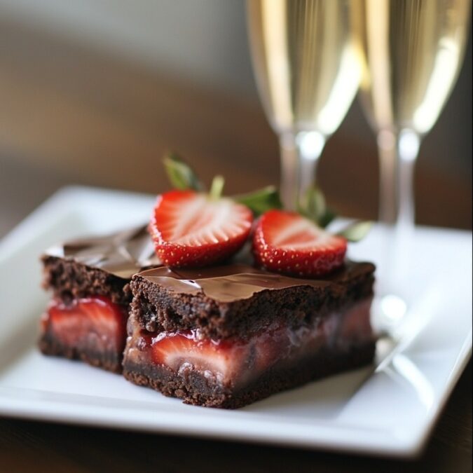 Chocolate Strawberry Brownies
