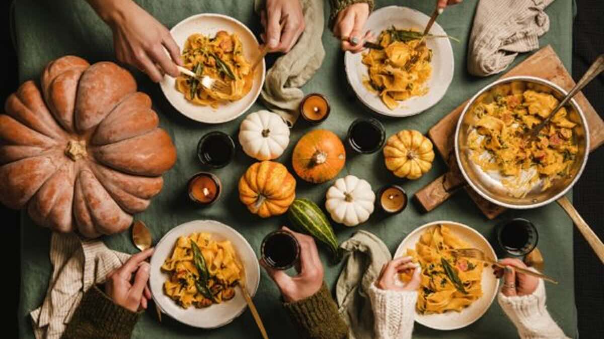 fall table from above