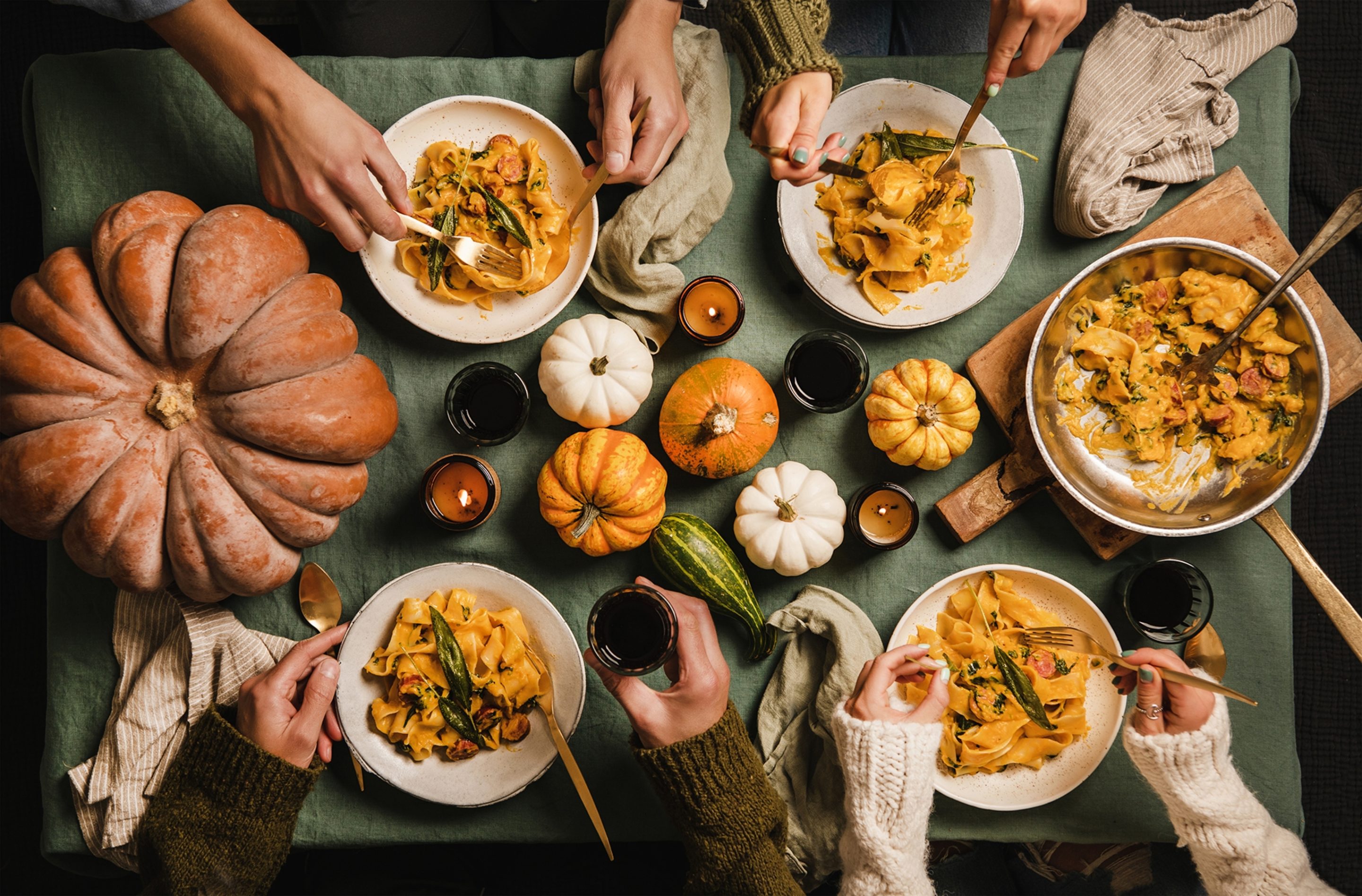 fall table from above