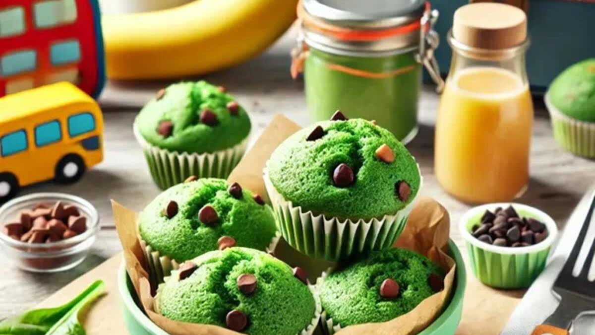 healthy green muffins