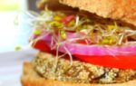 Easy Mediterranean lentil veggie burger